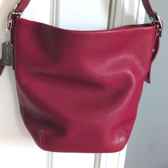 TODAY ONLY! Coach 9186 Legacy Soho Bucket Purse in Red, EUC - Picture 2 of 16